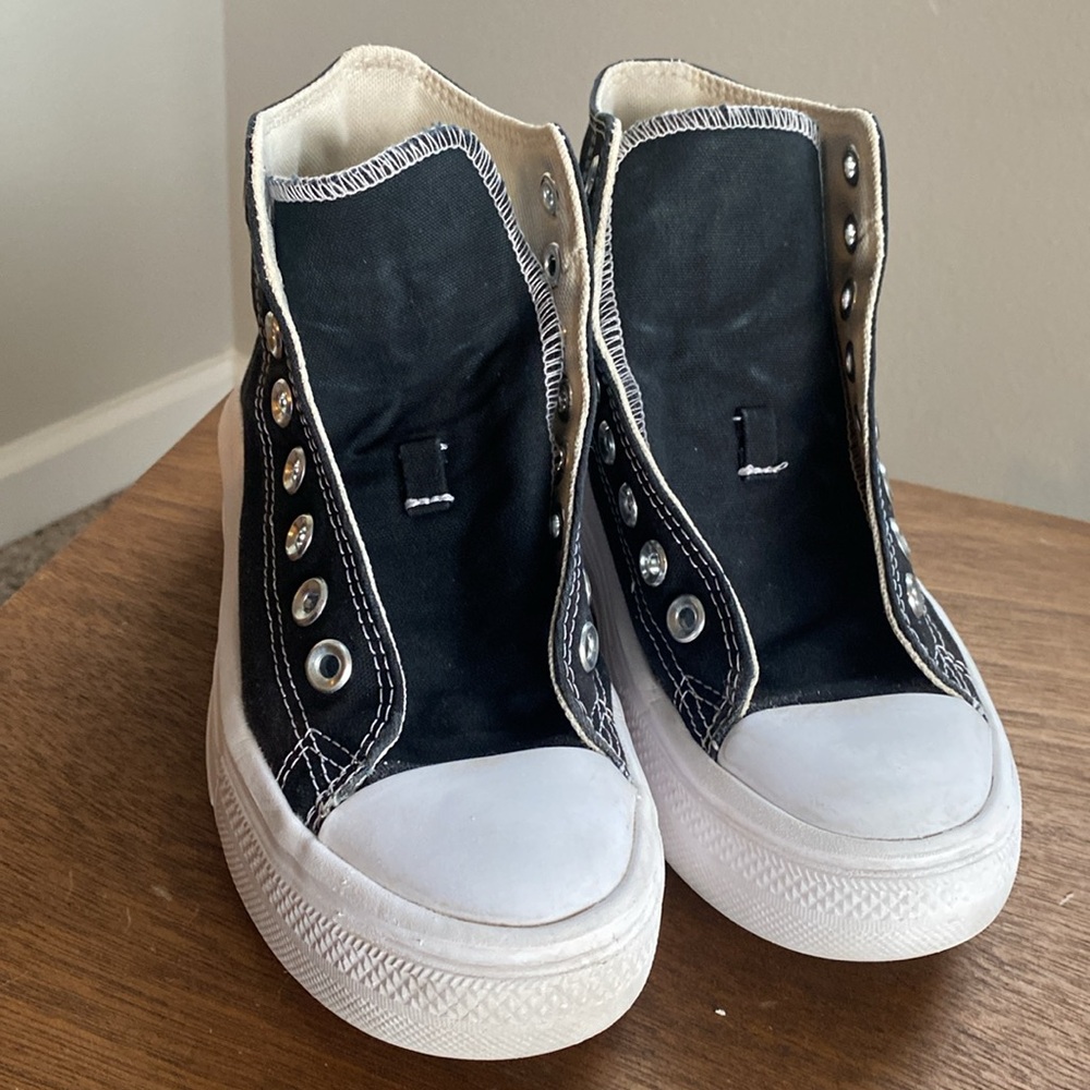 Converse All Star Chuck Taylor Move Black Platform High Tops Sneakers, Women’s 5 - Picture 3 of 16